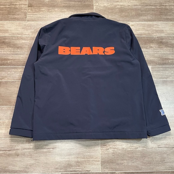 Chicago Bears NFL Zip Up Jacket Navy Blue Orange NWT - Picture 2 of 8